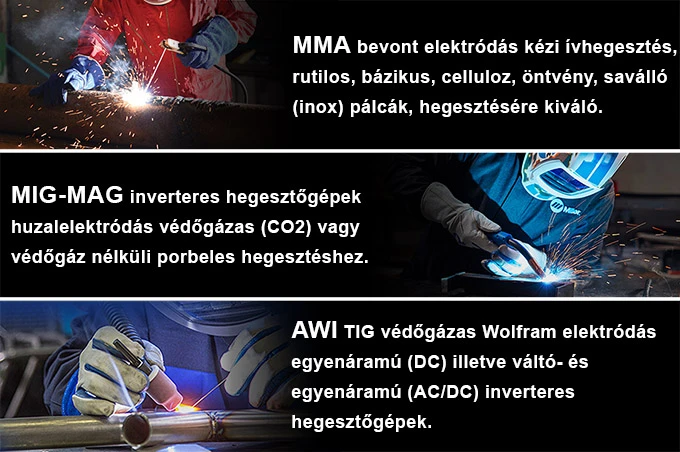 Centroweld inverteres hegesztőgépek, plazmavágó, hegesztőpajzs, CO munkakábel, 