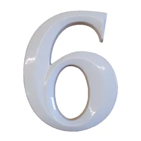 HÁZSZÁM FEHÉR ÖNTÖTT 6
