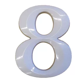 HÁZSZÁM FEHÉR ÖNTÖTT 8