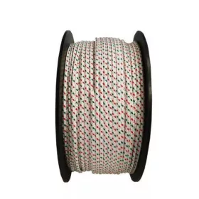 Berántó zsinór 2.5mm fehér alapon, zöld jelzőszállal