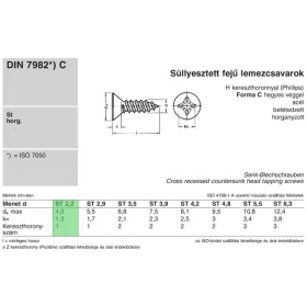 LEMEZCSAVAR SFKH D2.2*19