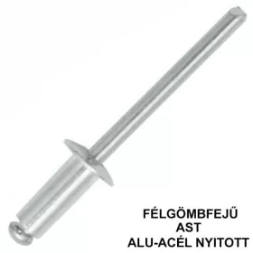 HÚZÓSZEGECS NYITOTT 4.8*06 alu-acél
