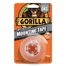   KÉTOLDALAS 25mm*1,5m KRISTÁLYTISZTA RAGASZTÓSZALAG GORILLA 3044100