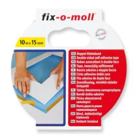 Kétoldalas átlátszó ragasztószalag 10m*15mm FIX-O-MOLL