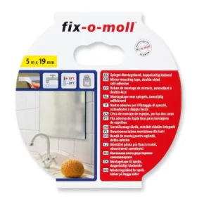   Kétoldalas tükörragasztó szalag fehér 5m*19mm Fix-o-moll