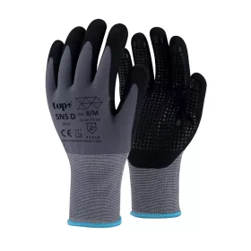   TOP SNS-D homokszemcsés nitril habba mártott védőkesztyű, tenyér pontozással