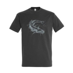   Munkavédelmi poló TOP kereknyakú, harcsa mintával, szürke 100% pamut