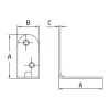 SAROKVAS 40*19*2mm ANGULO AMIG 3/934