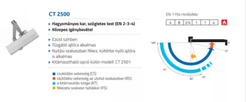 AJTÓBEHÚZÓ EZÜST CT250034PL