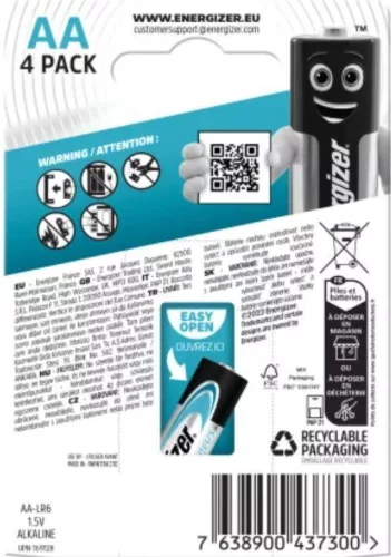 AAA Mikro elem 4db/cs LR03 1,5V Energizer Max Plus