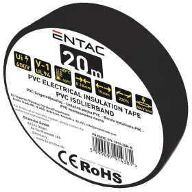 Entac szigetelőszalag 0.18x19mm fekete 20m