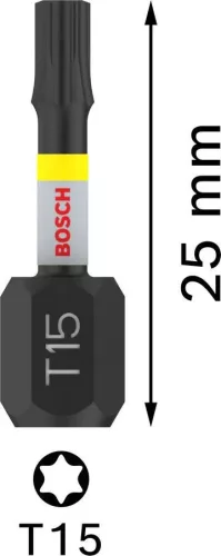 TORX BIT  T15x25 PRO IMPACT 2db/csom 2608522473
BOSCH