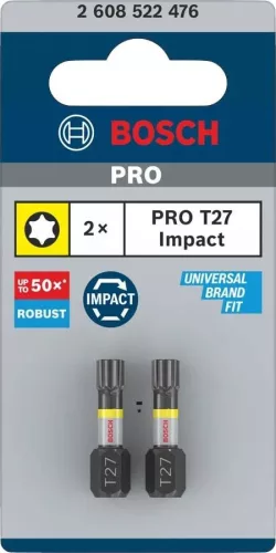 TORX BIT  T27x25 PRO IMPACT 2db/csom 26085224746 BOSCH
