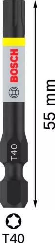 TORX BIT  T40x55 PRO IMPACT 2db/csom 2608522533 BOSCH