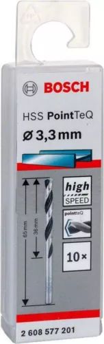 HSS PointTeQ spirálfúró, 3.3 mm