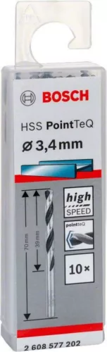 HSS PointTeQ spirálfúró, 3.4 mm
