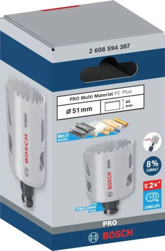 Lyukfűrész (körkivágó) 30mm BOSCH BIMETÁL FA-FÉM