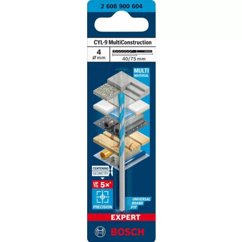 TÖBBCÉLÚ FÚRÓSZÁR  BOSCH CYL-9 4x40/75 2608900604