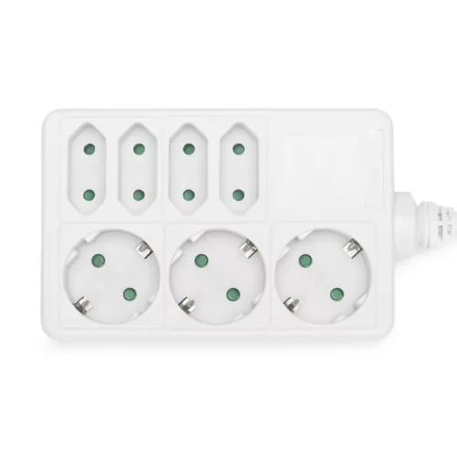 Entac M1 elosztó 7 foglalat 3x16A 4x2.5A 1,5m 3G1.5