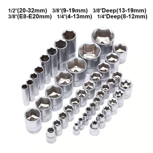 Dugókulcs készlet  132r. 1/2"-3/8"-1/4" Harden