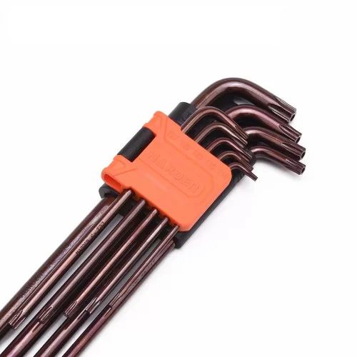 Imbuszkulcs készlet  Torx   9r. T10-T50 Harden