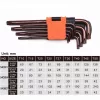 Imbuszkulcs készlet  Torx extra hosszú   9r. T10-T50 Harden