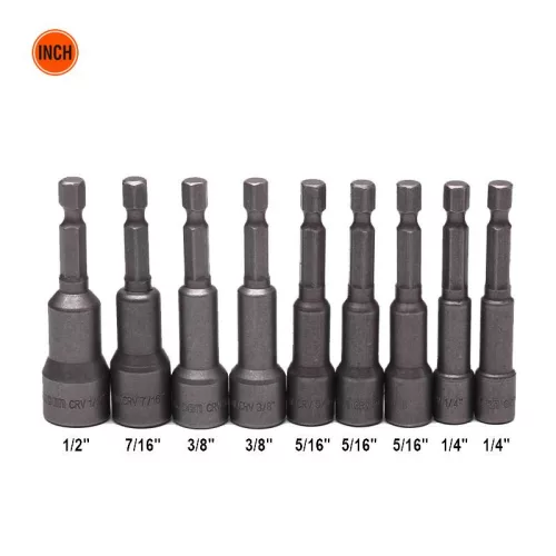 Bit dugókulcsfej készlet 9r 1/4"-1/2" Harden