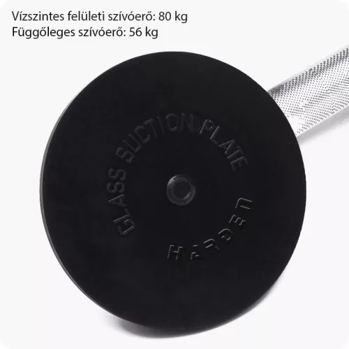 Üvegemelő 2-es, alumínium-gumi, vákuumos PRO Harden