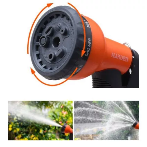 Öntöző készlet 4r. 1/2" 8 funkciós öntözőpisztollyal Harden