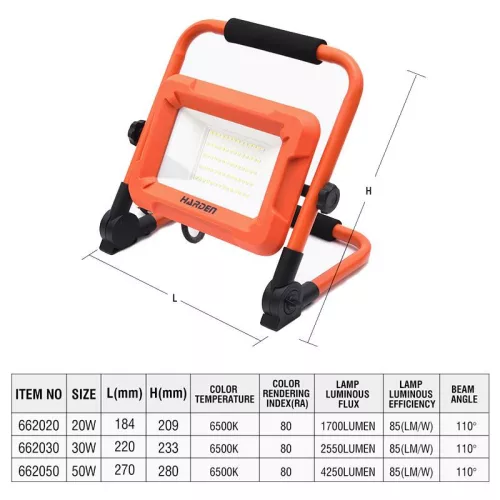 Hordozható munkalámpa 4250 lm/50W Harden