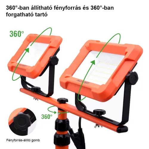 Állványos munkalámpa 2x5000 lm/50W Harden