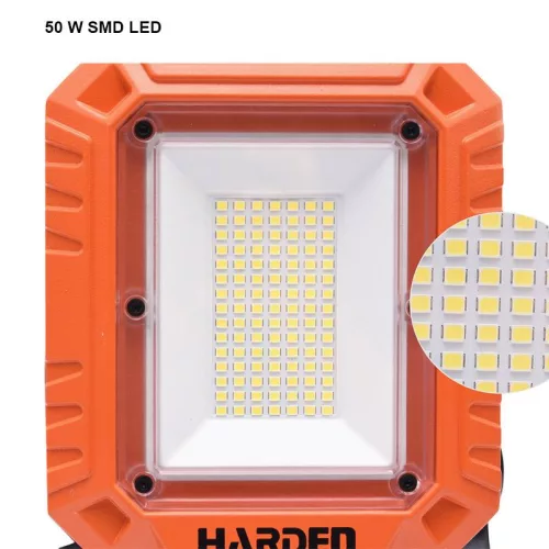 Csiptetős munkalámpa tölthető 4000 lm/50W Harden