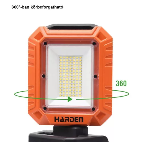 Csiptetős munkalámpa tölthető 4000 lm/50W Harden