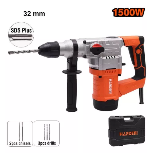 Fúrókalapács 1500W/6,0J SDS Plus kofferben Harden
