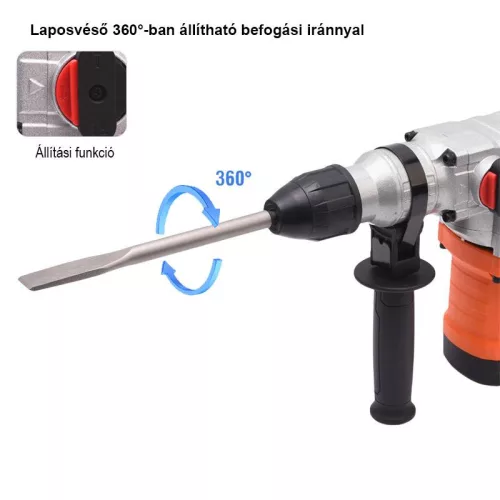 Fúrókalapács 1500W/6,0J SDS Plus kofferben Harden