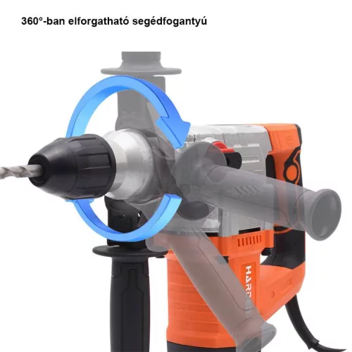 Fúrókalapács 1500W/6,0J SDS Plus kofferben Harden