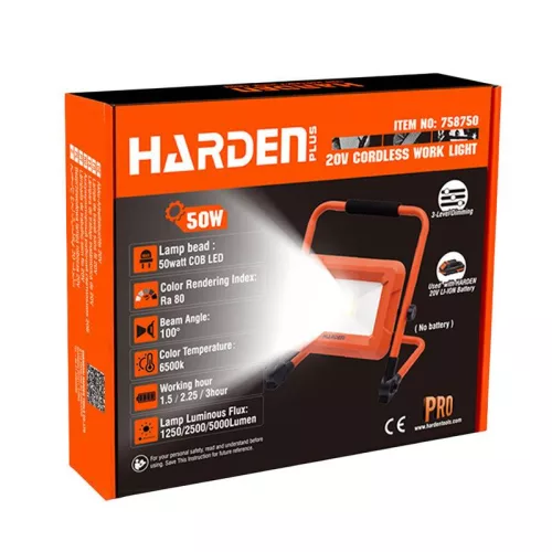 Akkus munkalámpa 20V 5000 lm/50W akku nélkül Harden