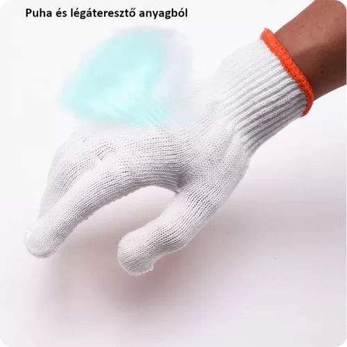 Kesztyű cérna egyoldalon pöttyös XL/10 Harden
