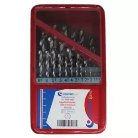  Csigafúró készlet    25r. 1-13 mm HSS-G Prémium FÉM dobozban Centrodrill