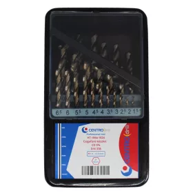   Csigafúró készlet    25r. 1-13 mm CO  5% FÉM dobozban Centrodrill