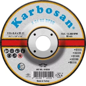 Tisztítókorong fémre 180x 6,4 Karbosan