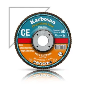 Lamellás csiszoló kerámia szemcsés 115 Karbosan